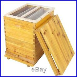 Beekeeping Cedar Wooden Super Brood Box for 10 Frames Honey Bee Hive House Kit