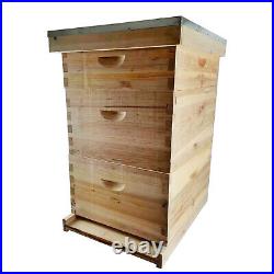 Beekeeping Starter Wooden Beehive Honey House Bee Hive Boxes For 8pc Auto Frames
