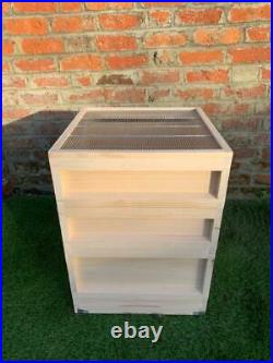 Beginner Set National Beehive, Weymouth Pine, Wax Foundation & Frames, Flat Pack