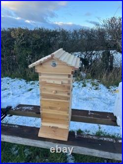 Beginners small garden Wooden 4 Section Auto Honey Harvesting Hive Keeping Bees