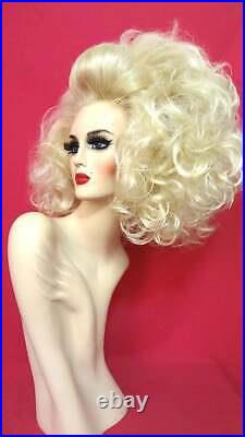 Big BEEHIVE Hair Drag Queen 60s HAIRSPRAY WIG LaceFront Costume Blond ALL COLORS