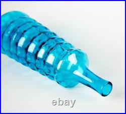 Blenko Joel Myers Beehive Bottle Decanter # 658L Hand Blown Glass Large 16 MCM
