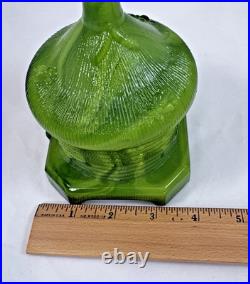 Boyd Green Slag Milk Glass Bee Hive Honey Pot Covered Dish-MARKED