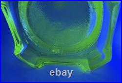 Boyd Vaseline Glass Bee Hive Honey Pot Covered Dish-MARKED