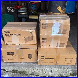 BreeinS Wood Beebox Two Tier Beehive Frame Box, Beehives MC0425