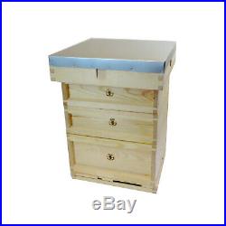 British National Fully Assembled Wooden Bee Hive with 2 Supers