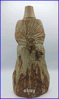 Brutalist Beehive Honeycomb Pottery Vessel Vase Handmade Original Signed Big