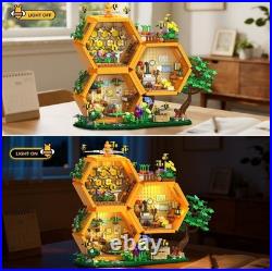 Building Block Kit 1704PCS Bee Hive House Farm Lights Treehouse Decor INSOON