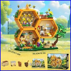 Building Block Kit 1704PCS Bee Hive House Farm Lights Treehouse Decor INSOON