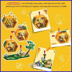 Building Block Kit 1704PCS Bee Hive House Farm Lights Treehouse Decor INSOON