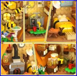 Building Block Kit 1704PCS Bee Hive House Farm Lights Treehouse Decor INSOON