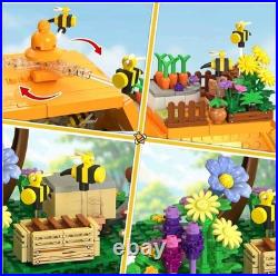 Building Block Kit 1704PCS Bee Hive House Farm Lights Treehouse Decor INSOON