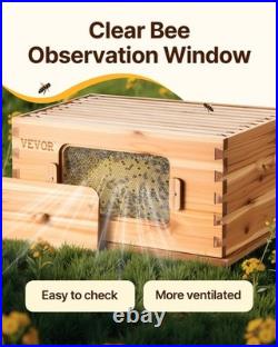 Cedar Bee Hive 20 Frames 1 Full 1 Medium Box Transparent Panel