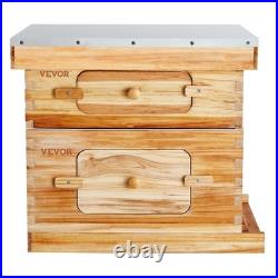 Cedar Bee Hive 20 Frames 1 Full 1 Medium Box Transparent Panel
