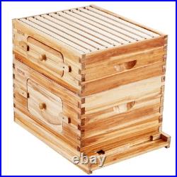 Cedar Bee Hive 20 Frames 1 Full 1 Medium Box Transparent Panel