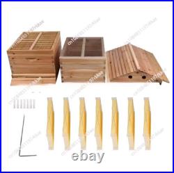 Cedar Wood Flow Hive Full Set Auto Honey Harvest Beehive Box 7 Frames Kit