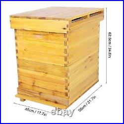 Cedar Wood Honey Keeper Beehive Box 10 Frame Beekeeping Box Kit Beekeeping SD