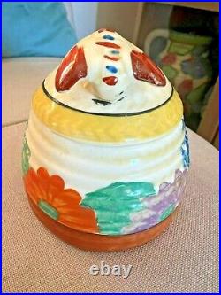 Clarice Cliff Gayday Bee Hive Honey Preserve Pot Gay Day