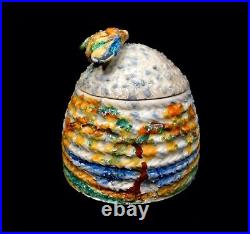 Clarice Cliff Patina Coastal Beehive Honey Pot Art Deco Antique / Bizarre c. 1932