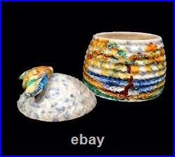 Clarice Cliff Patina Coastal Beehive Honey Pot Art Deco Antique / Bizarre c. 1932