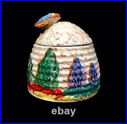 Clarice Cliff Patina Garden Beehive Honey Pot Art Deco Antique / Bizarre c. 1932