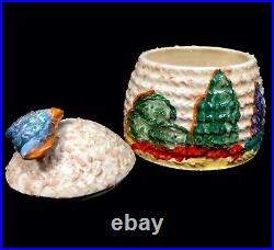 Clarice Cliff Patina Garden Beehive Honey Pot Art Deco Antique / Bizarre c. 1932
