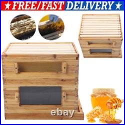 Complete Beehive Kit Wooden Bee Hive Super Box 10 Frame For Beginners