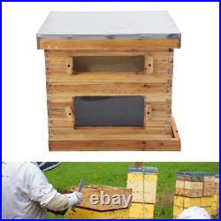 Complete Beehive Kit Wooden Bee Hive Super Box 10 Frame For Beginners