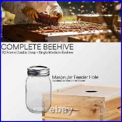 Complete Beekeeping 30 Frame Beehive Box Kit 10 Medium / 20 Deep Langstroth Hive