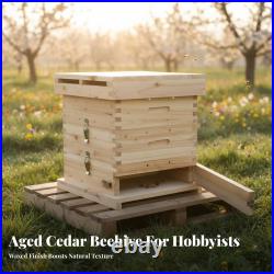 Complete Beekeeping Equipment Fir Wood Hive Box Kit for Bees Starter Beekeepers