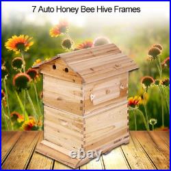 Double Beehive Super Beekeeping Brood House Box For 7 Auto Honey Bee Hive Frame