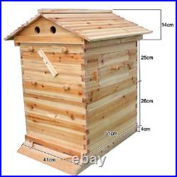 Double Beehive Super Beekeeping Brood House Box For 7 Auto Honey Bee Hive Frame