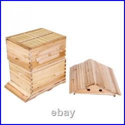 Double Beehive Super Beekeeping Brood House Box For 7 Auto Honey Bee Hive Frame