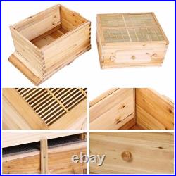 Double Beehive Super Beekeeping Brood House Box For 7 Auto Honey Bee Hive Frame