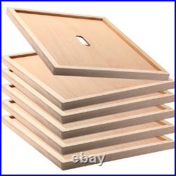 Doublefill 6 Pcs Beehive Inner Cover For 10 Frame Hive Cover Feeding Hole
