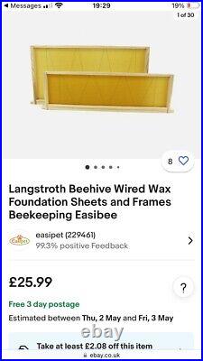 Easibee Langstroth bee hive + extra frames. Assembled