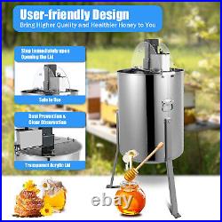Electrical Honey Extractor 4 Frames Stainless Steel HONEY SPINNER Bee Beehive