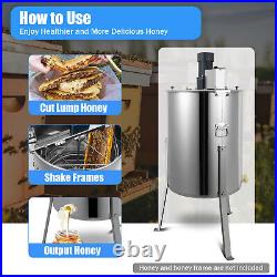 Electrical Honey Extractor 4 Frames Stainless Steel HONEY SPINNER Bee Beehive
