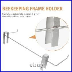 Endurable Metal Beekeeping Frame Holder Bee Hive Storage Stand Silver