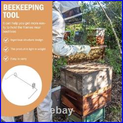 Endurable Metal Beekeeping Frame Holder Bee Hive Storage Stand Silver