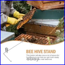 Endurable Metal Beekeeping Frame Holder Bee Hive Storage Stand Silver