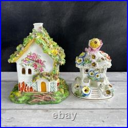 English Porcelain Bee Hive Cottage Pastille Burner Bee Skep Cottage Orné C 1825