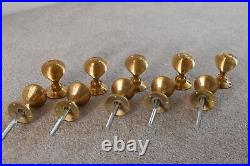 Five pairs of classic solid brass Victorian style beehive door knobs A1