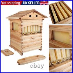 For Beehive Beekeeping Brood House Box with 7 Auto Honey Bee Hive Frames UK
