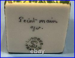 French Limoges Trinket Box Beehive with Colorful Flowers & Removable Honeycomb