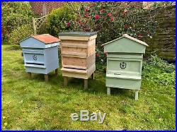 Full Beginners Kit Fully Built British National Bee Hive Gabled Roof Complete