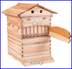 Full Set 7PCS Auto Flow Beehive Honey Hive Frame, Wooden Auto Bee Hive Boxes
