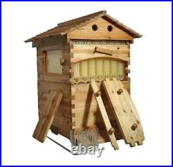 Full Set 7PCS Auto Flow Beehive Honey Hive Frame, Wooden Auto Bee Hive Boxes