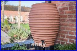 Garden Plastic Beehive Water Butt Terracotta With Stand And Diverter Kit & Lid