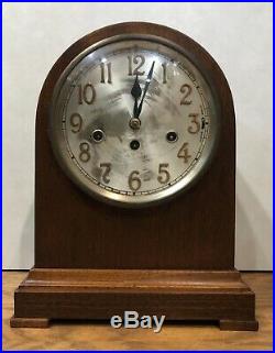 German Junghans Tombstone Beehive Westminster Chime Mantel Bracket Clock